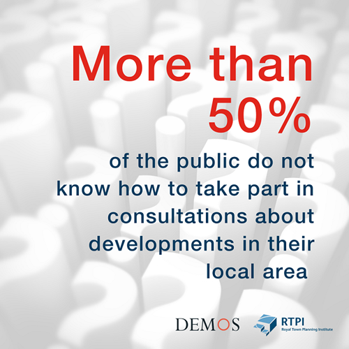 More than 50% of the public don't know how to part part in consultations in their local area